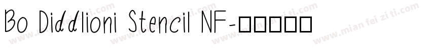 Bo Diddlioni Stencil NF字体转换